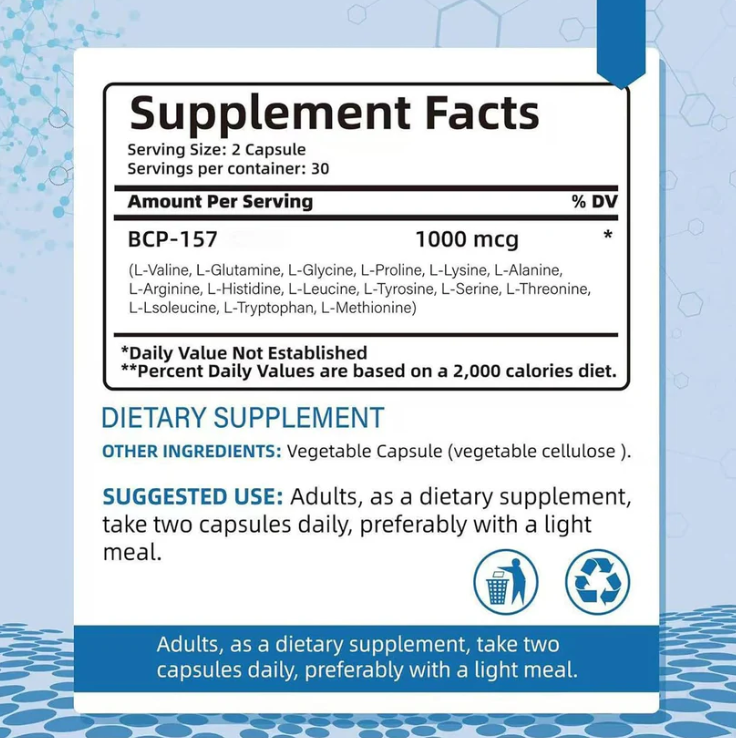 BPC-157 1000mcg | 60 Vegetable Capsules